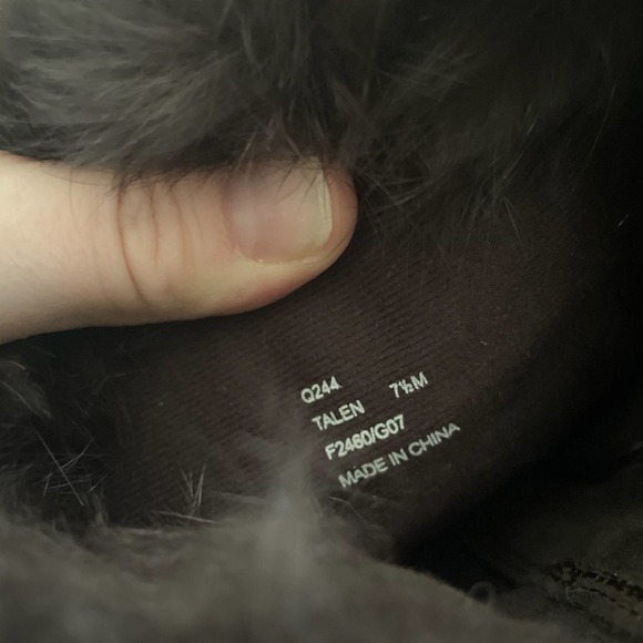 Coach Talen Suede & Fur Quilted Snow Boots Brown - Picture 7 of 7